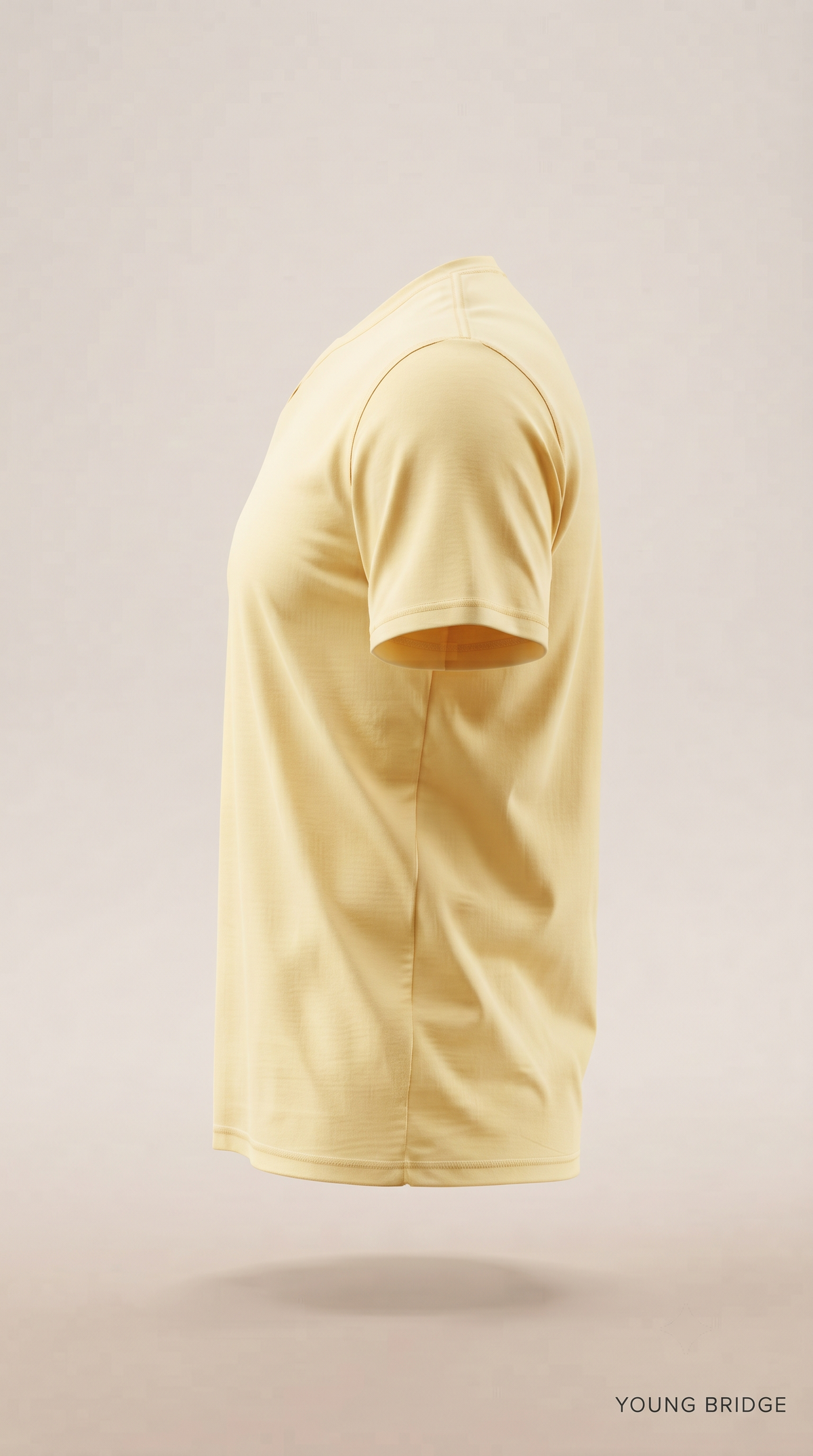 Men's Classic Crewneck Tee Light Yellow