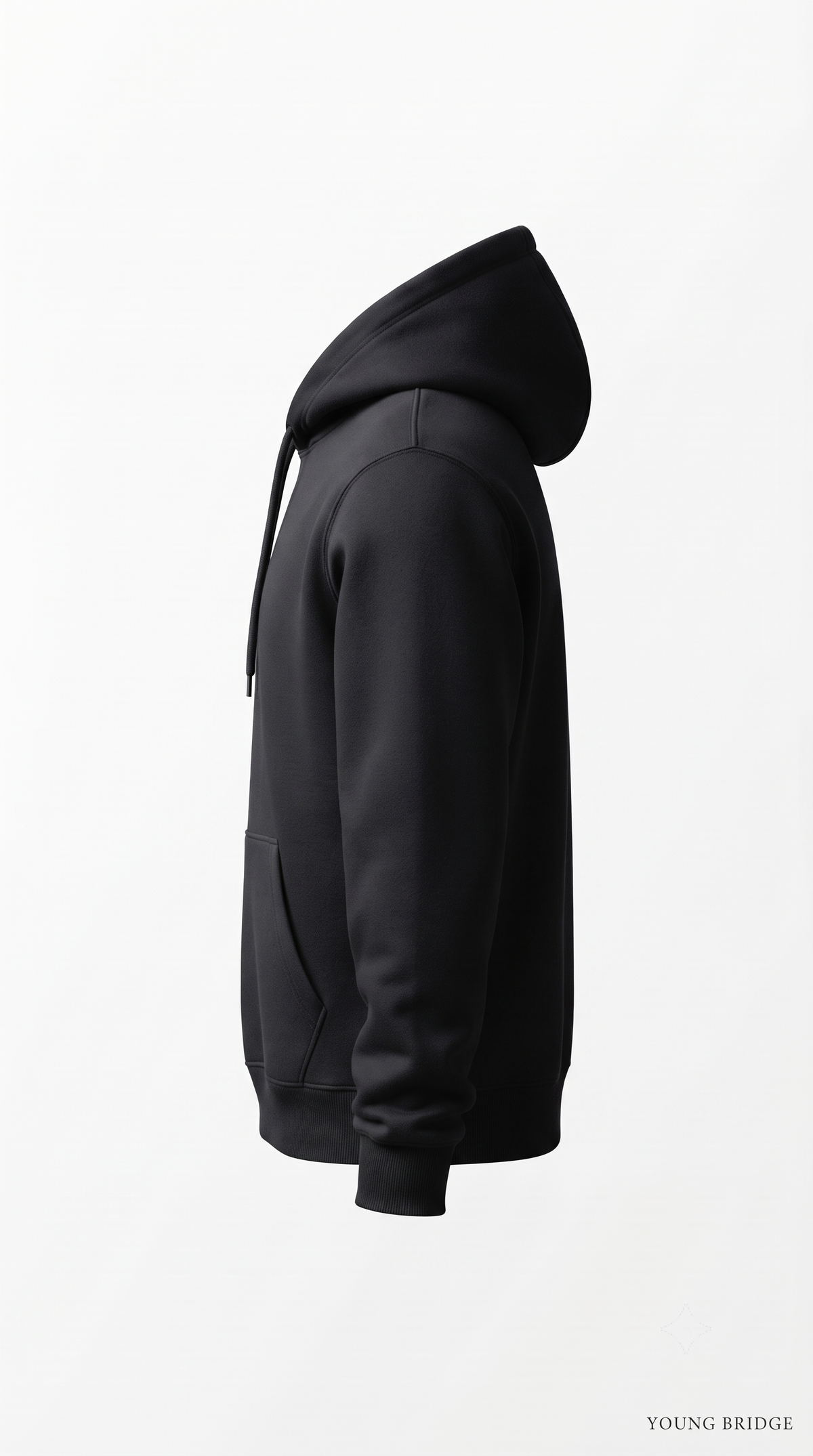 Essential Fleece Pullover Hoodie - Black