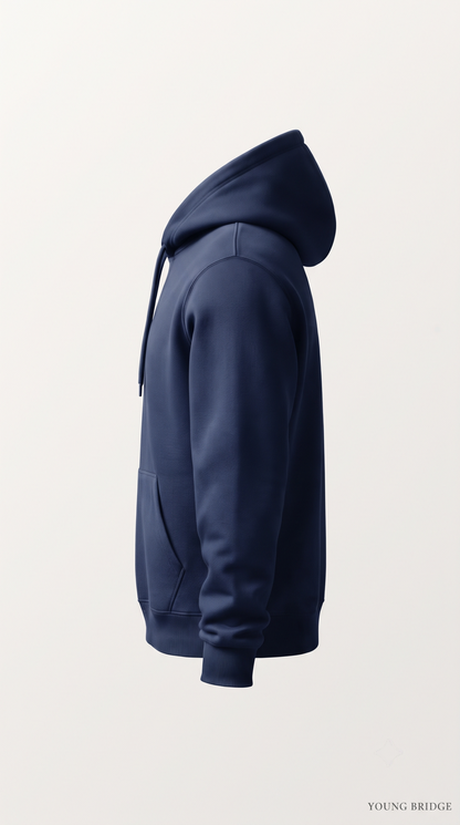 Essential Fleece Pullover Hoodie - Navy Blue