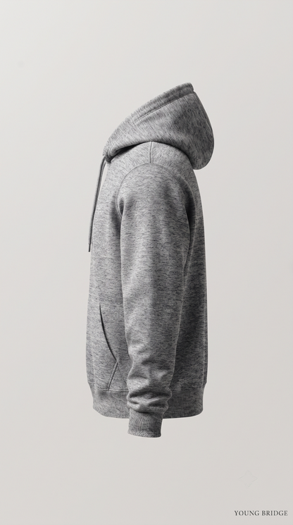 Essential Fleece Pullover Hoodie - Grey Melange